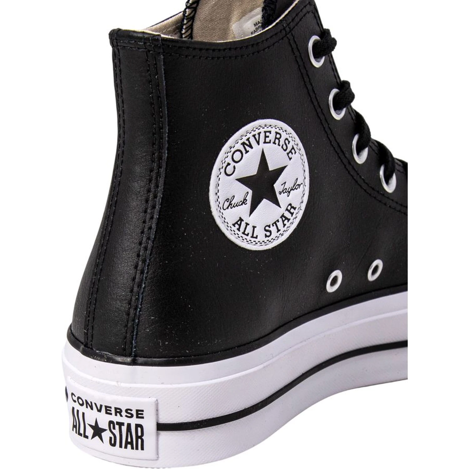 Black Polyethylene Platform Sneakers