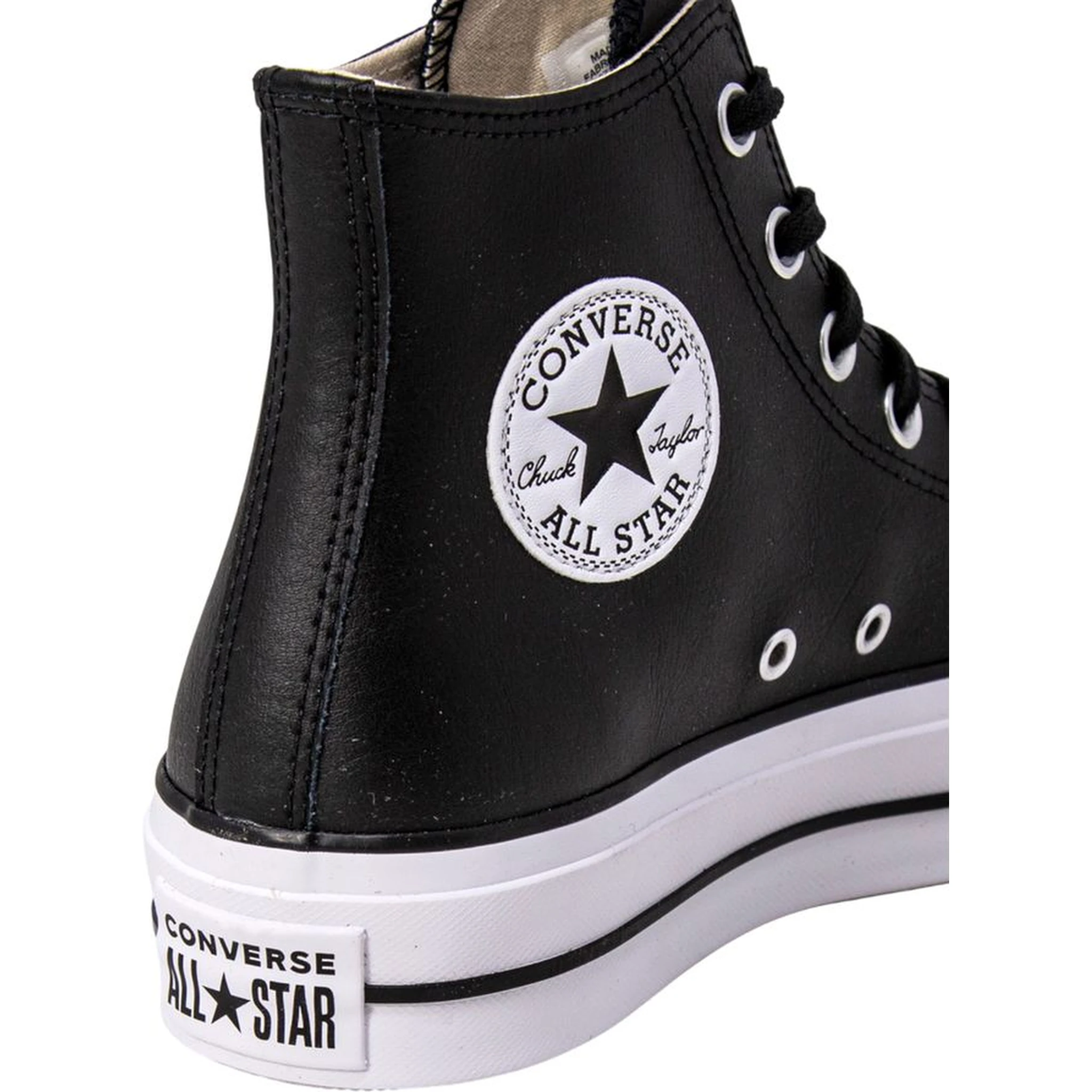 Black Polyethylene Platform Sneakers