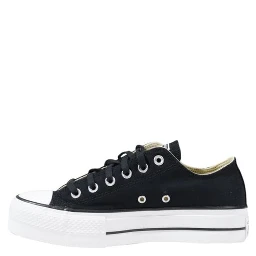 Black Fabric Platform Sneakers