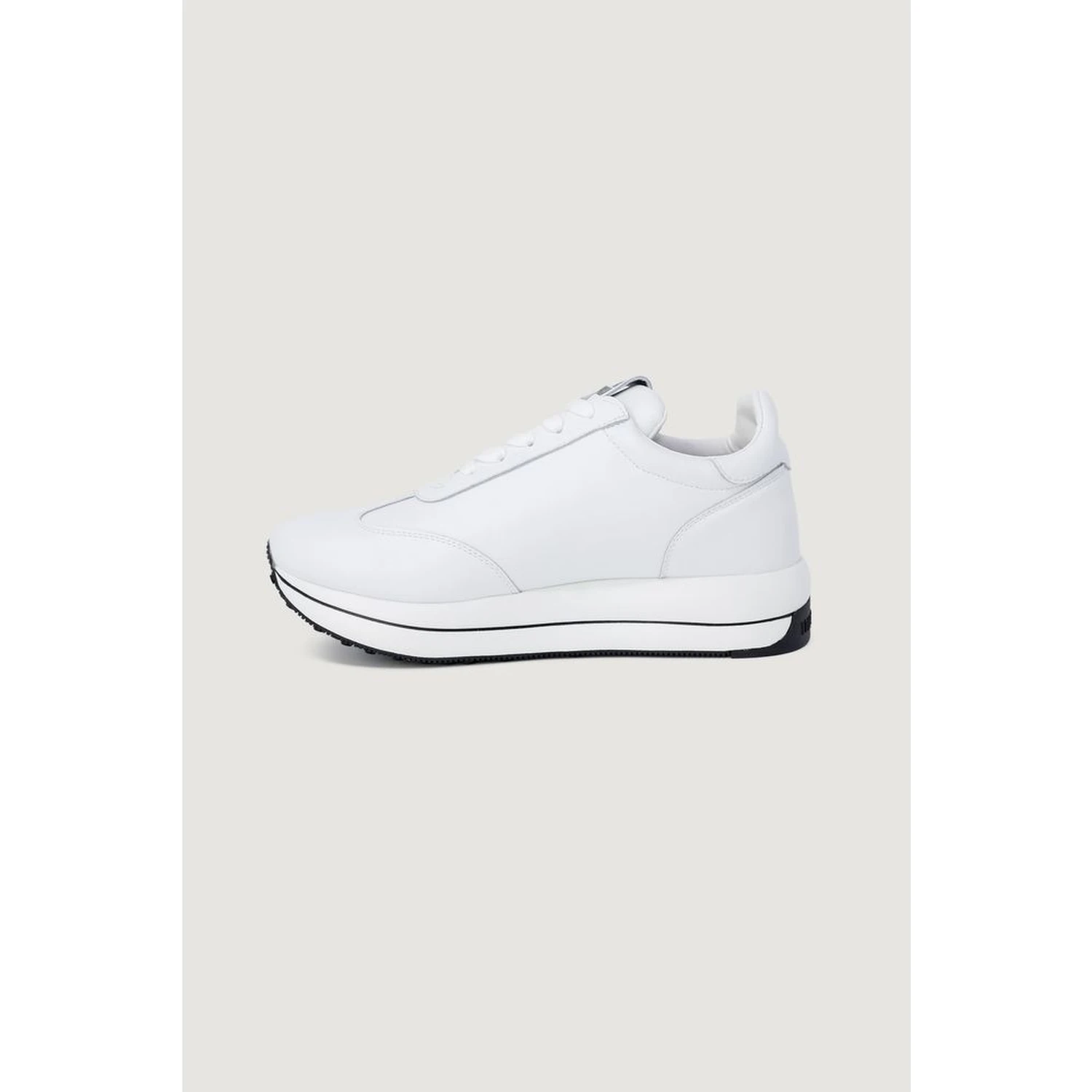 White Leather Low Top Sneakers