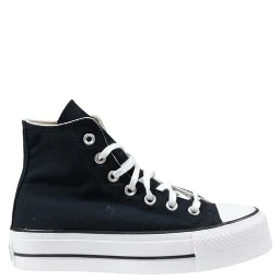 Black Polyester High Top Sneakers