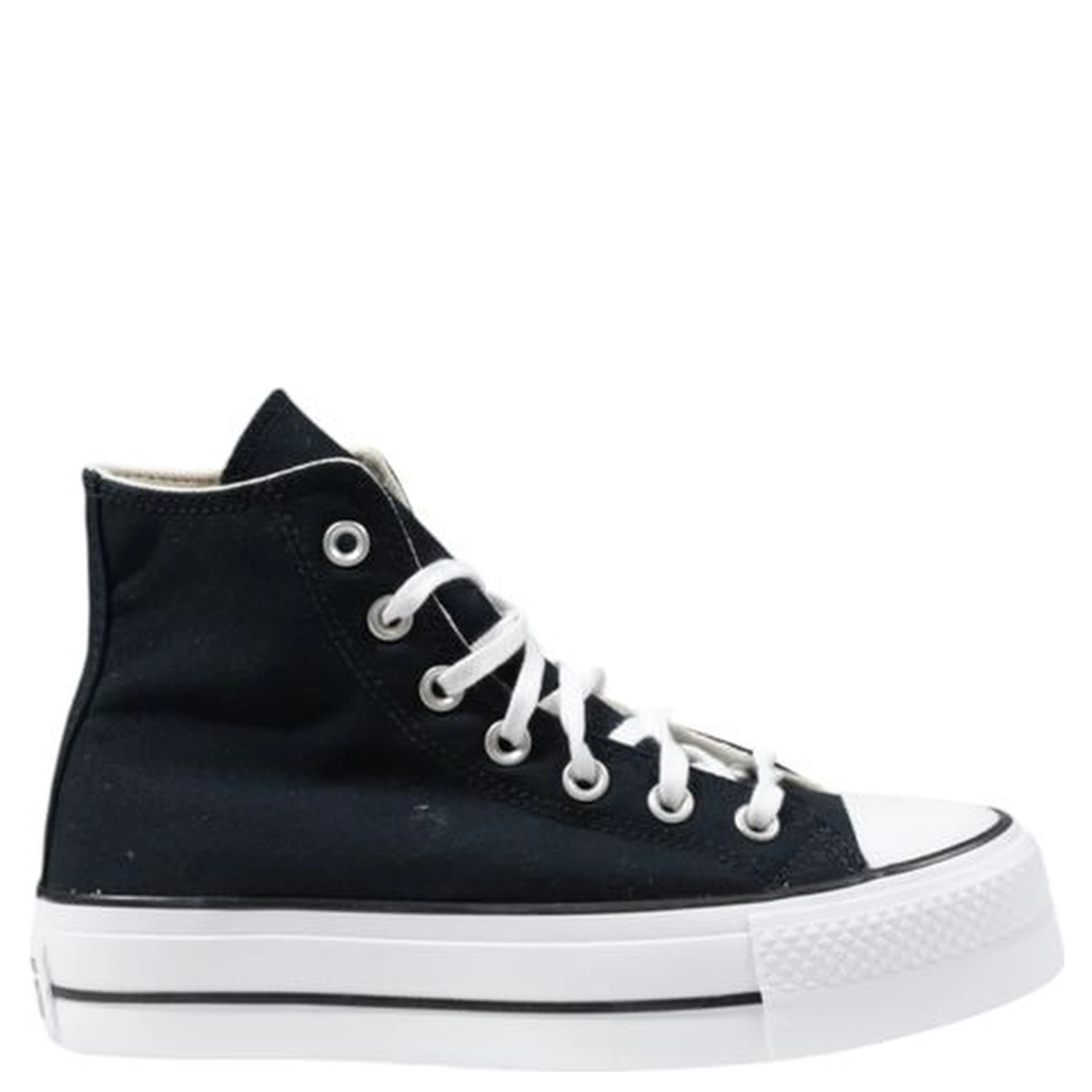 Black Polyester High Top Sneakers