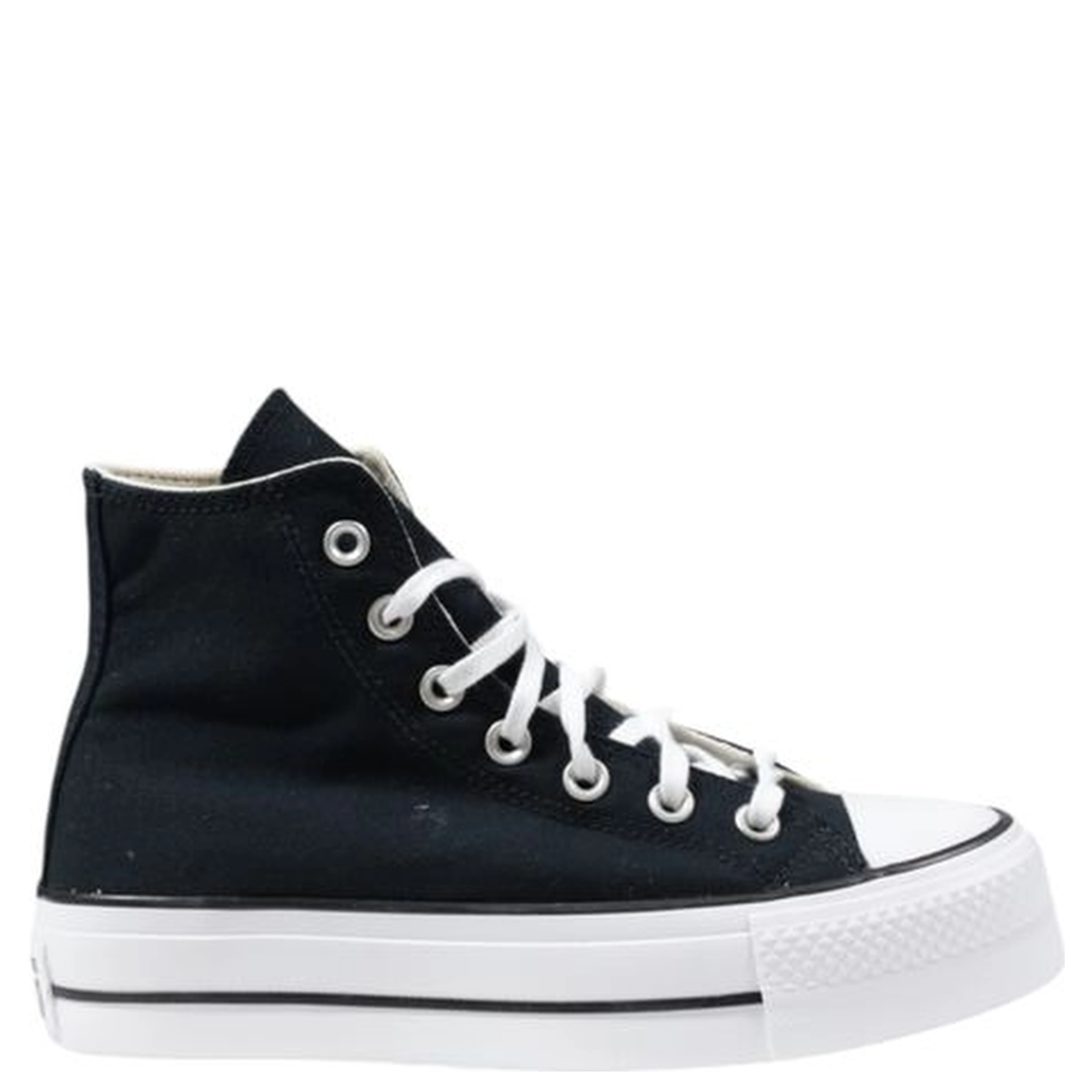 Black Polyester High Top Sneakers