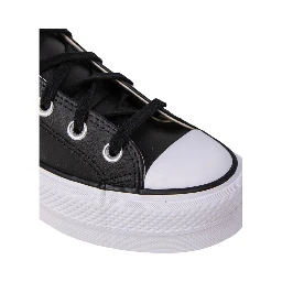 Black Polyethylene Platform Sneakers