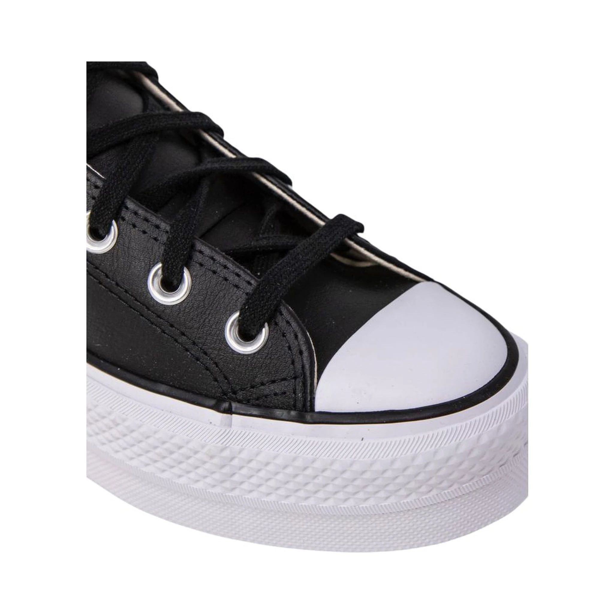 Black Polyethylene Platform Sneakers