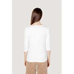 Cream Cotton Long Sleeve T-Shirt