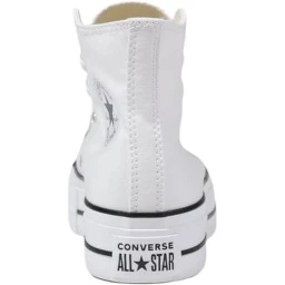 White Polyester Platform Sneakers