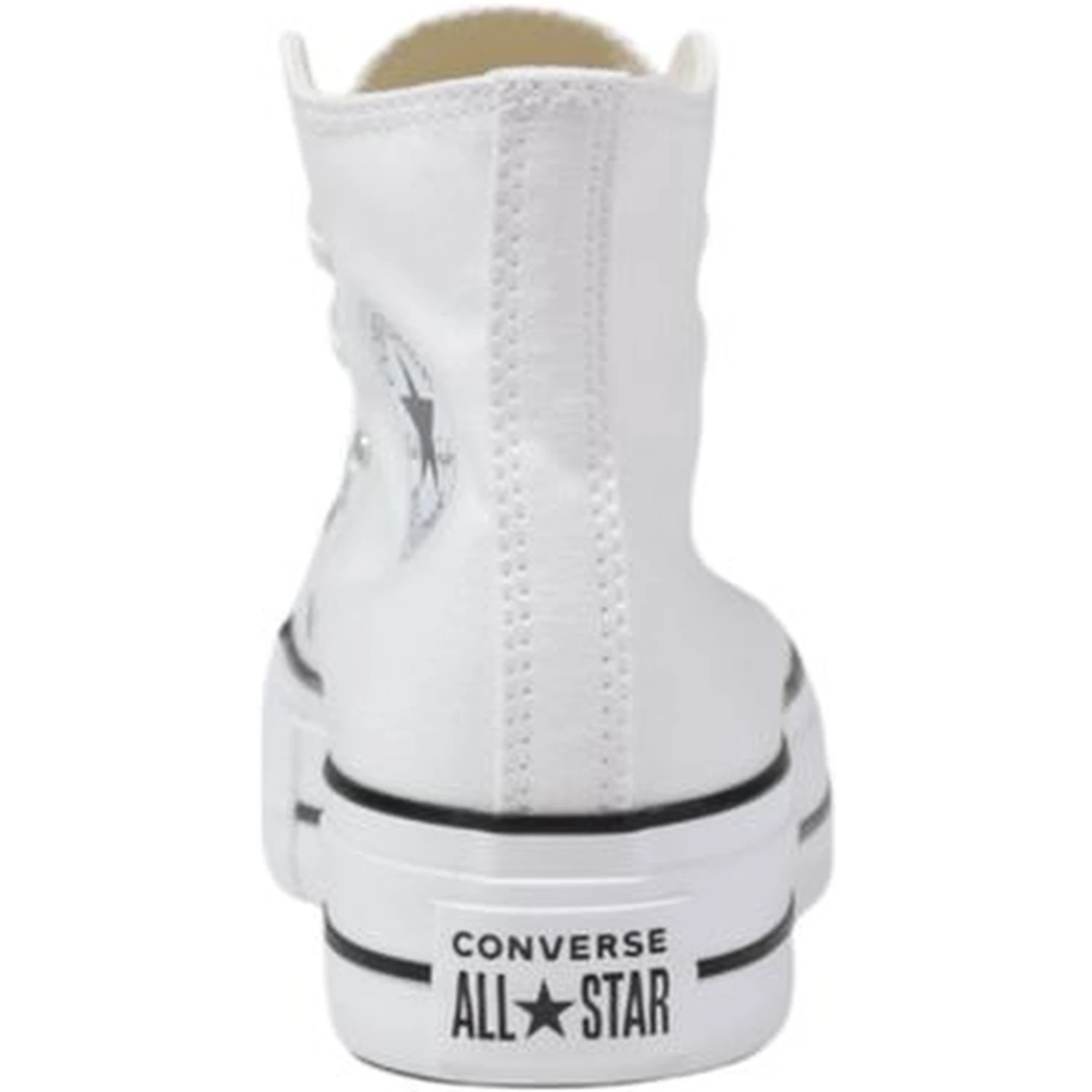White Polyester Platform Sneakers