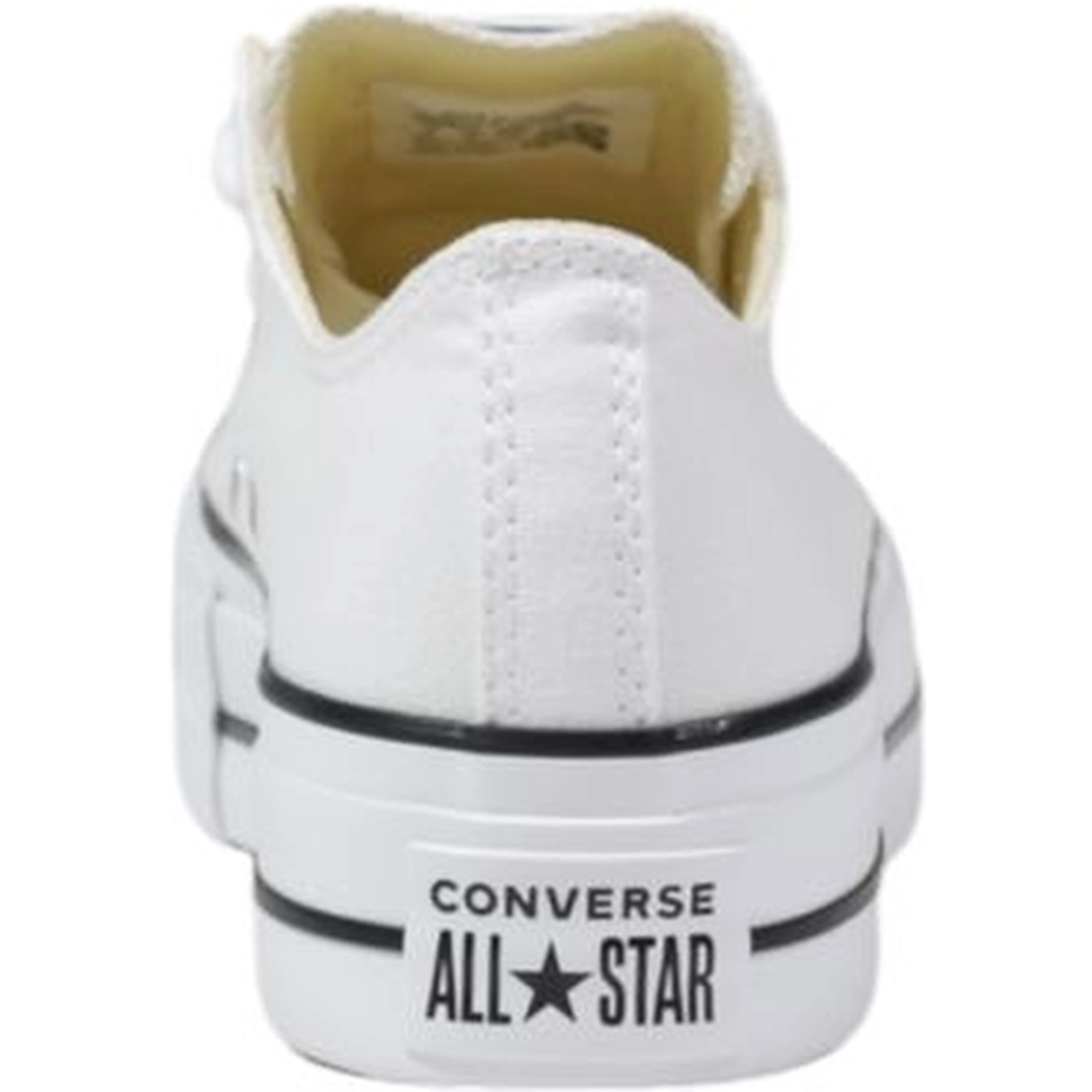 White Fabric Platform Sneakers