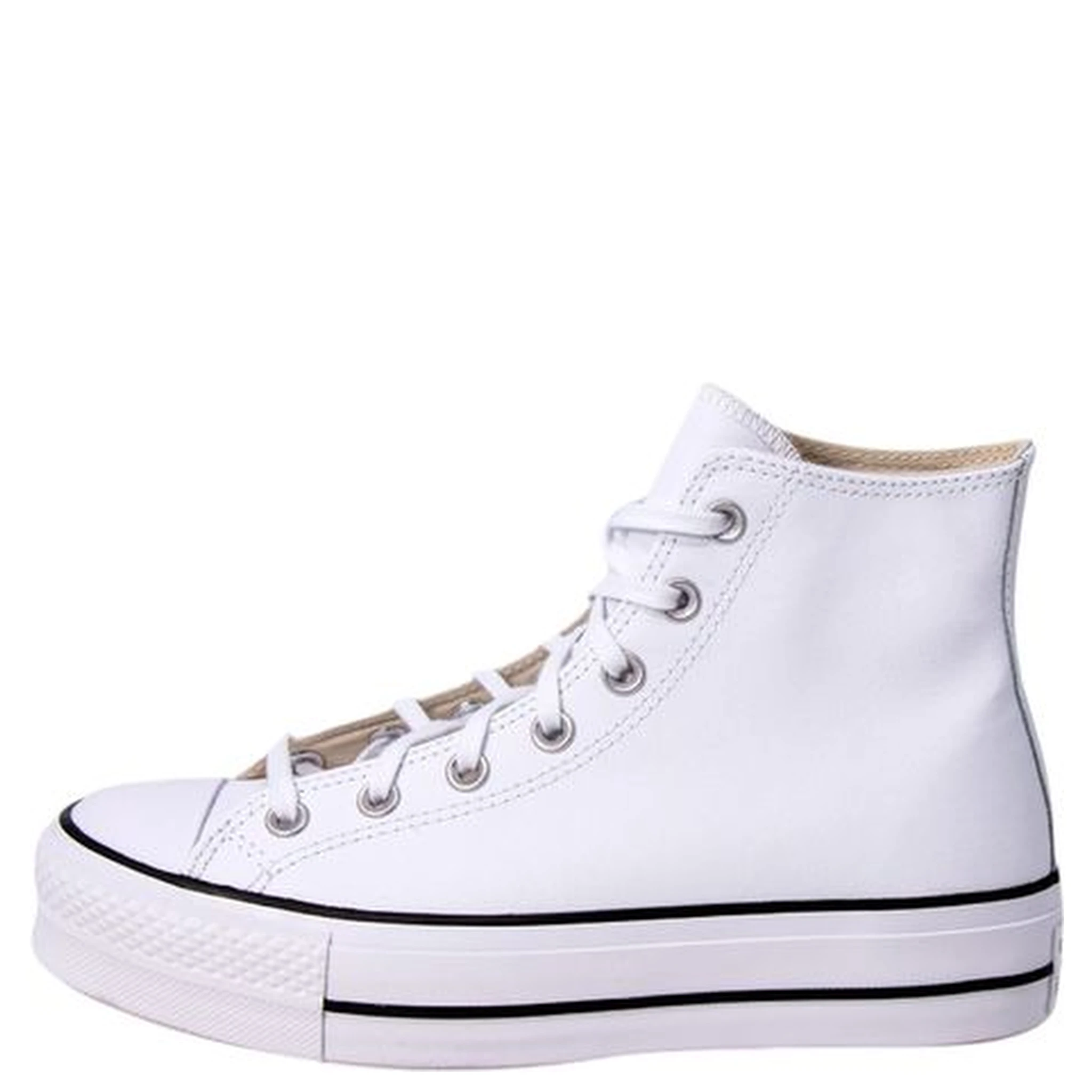 White Polyethylene Platform Sneakers