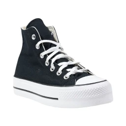 Black Polyester High Top Sneakers