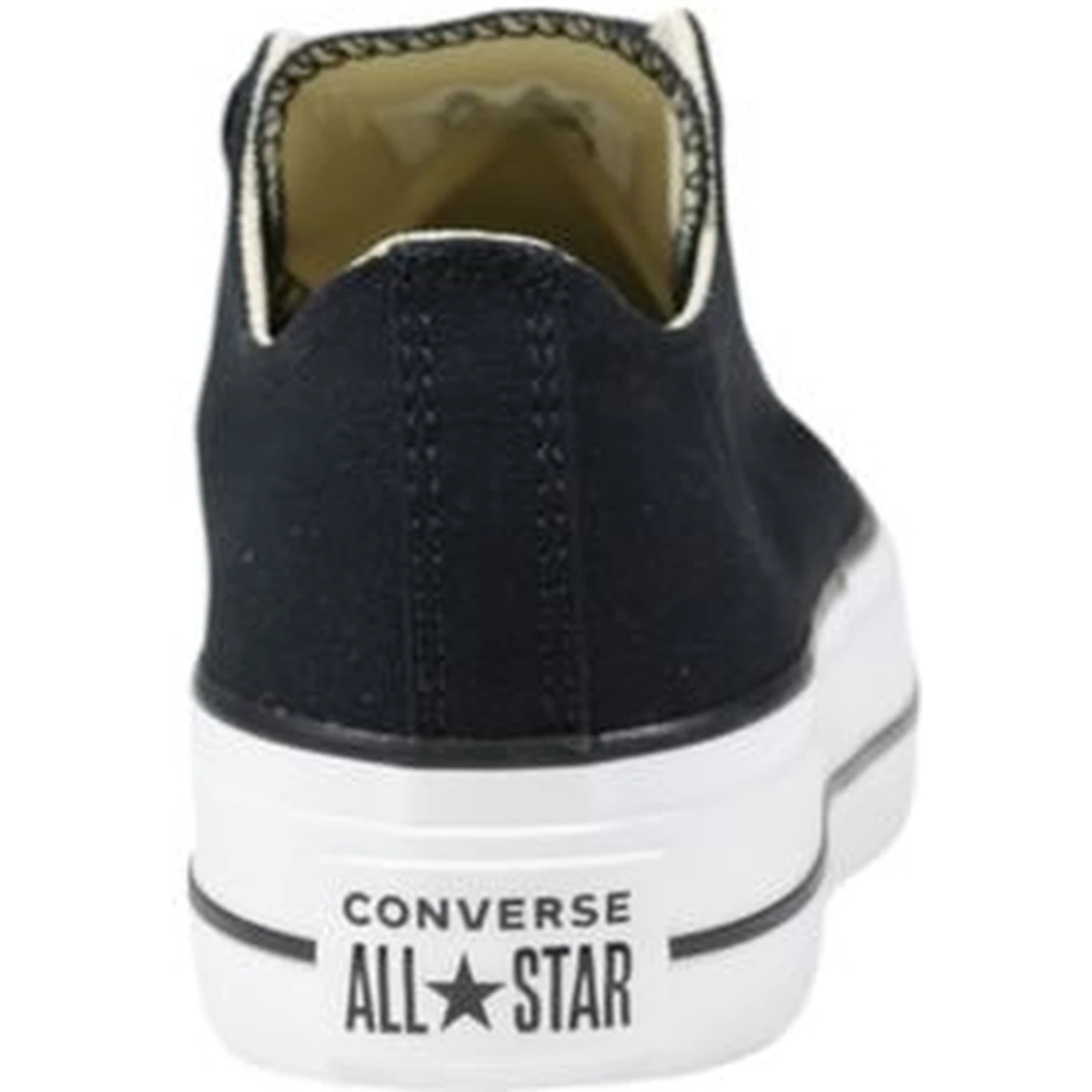 Black Fabric Platform Sneakers