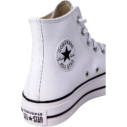 White Polyethylene Platform Sneakers