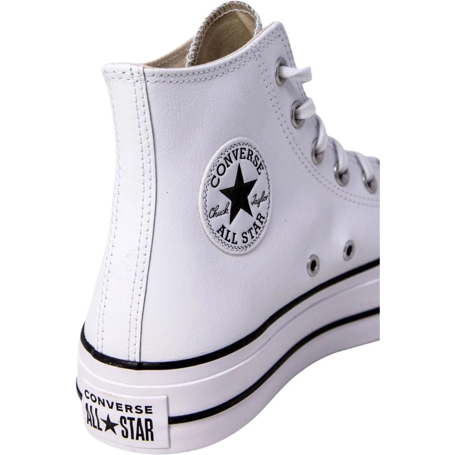 White Polyethylene Platform Sneakers