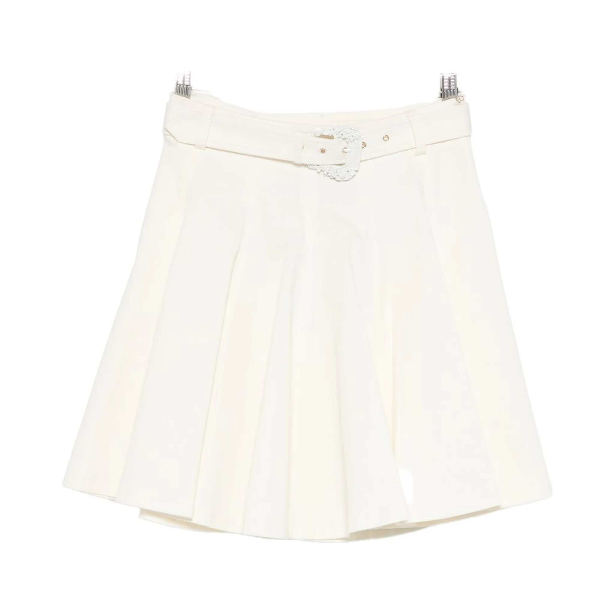 تنانير جينز من فيرساتشي كوتور باللون الكريمي