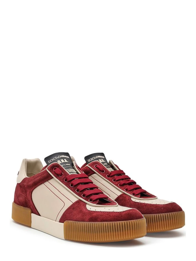 White Leather Low Top Sneakers