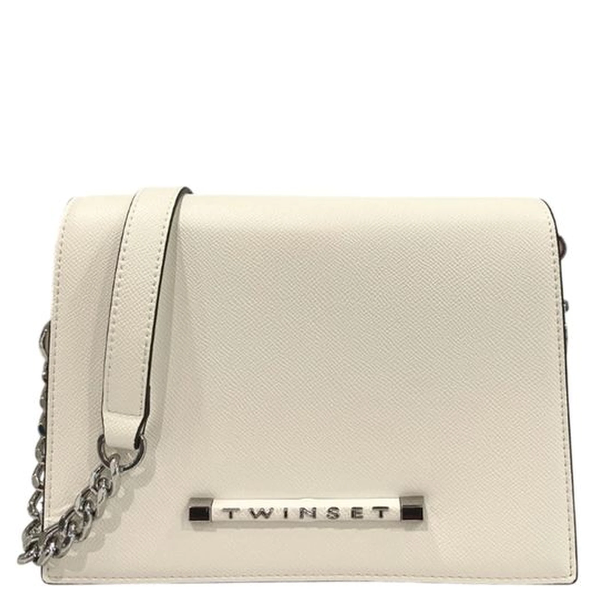White Polyethylene Crossbody Bag