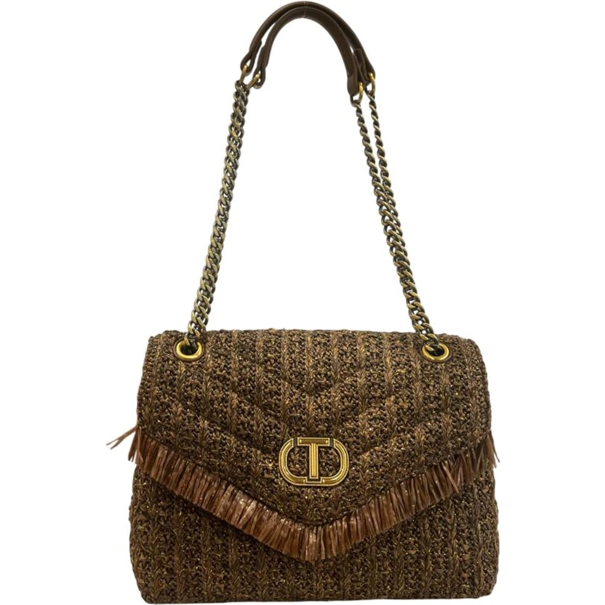 Brown Polypropylene Women Crossbody Bag