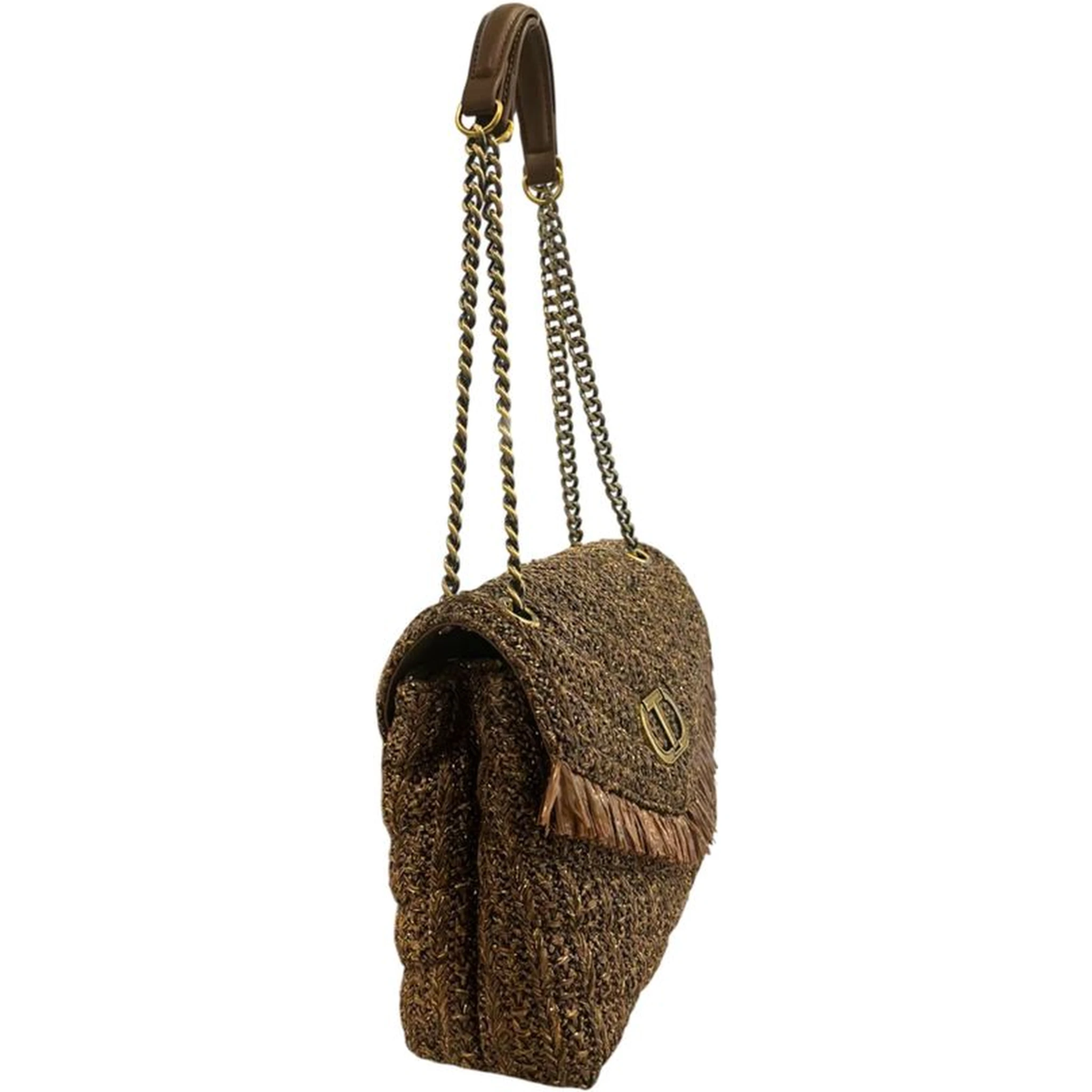 Brown Polypropylene Women Crossbody Bag