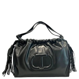 Black PU Women Shoulder Bag