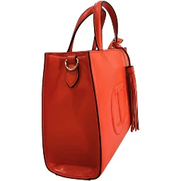 Orange Faux Leather Women Handbag