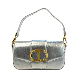 Silver PU Women Shoulder Bag