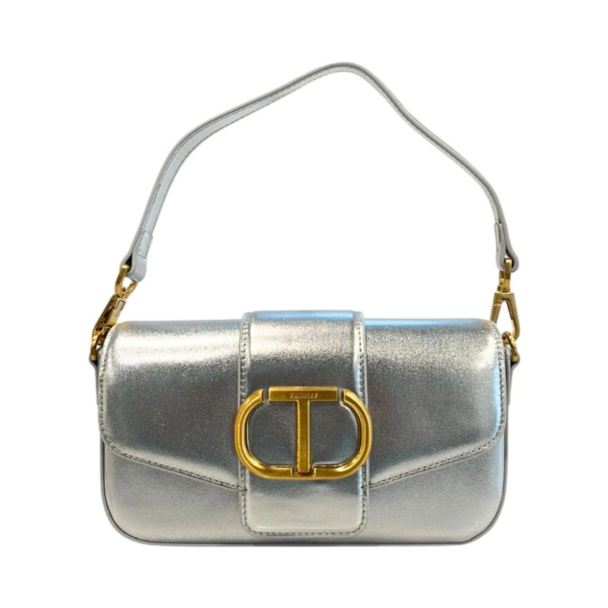 Silver PU Women Shoulder Bag