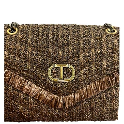 Brown Polypropylene Women Crossbody Bag