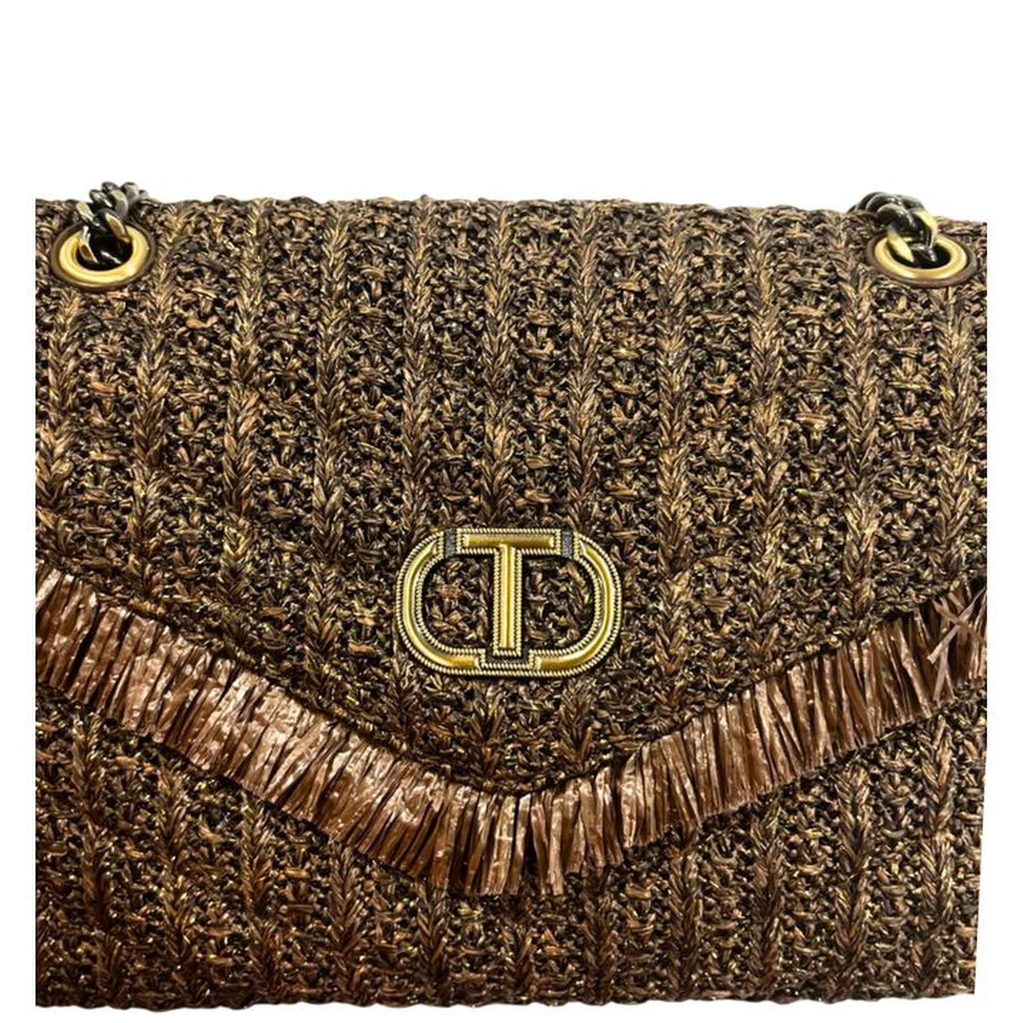 Brown Polypropylene Women Crossbody Bag
