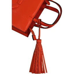 Orange Faux Leather Women Handbag