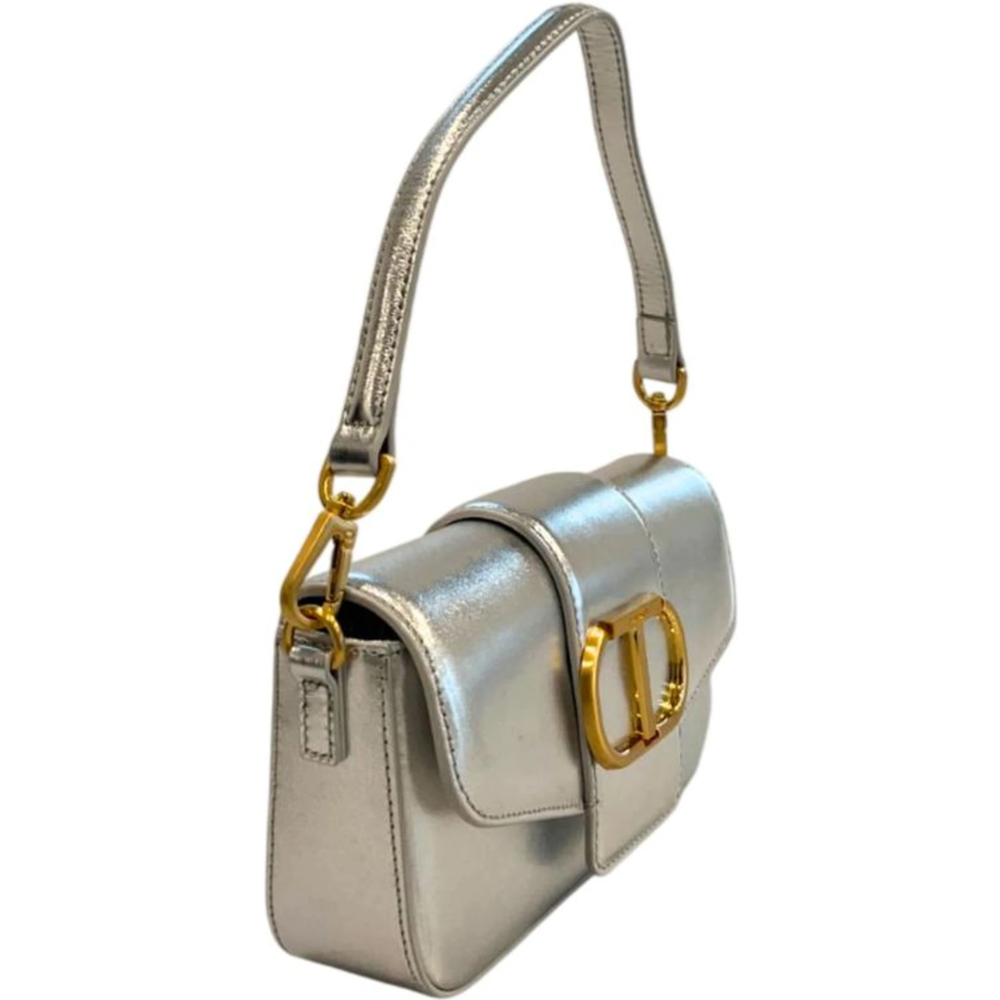 Silver PU Women Shoulder Bag