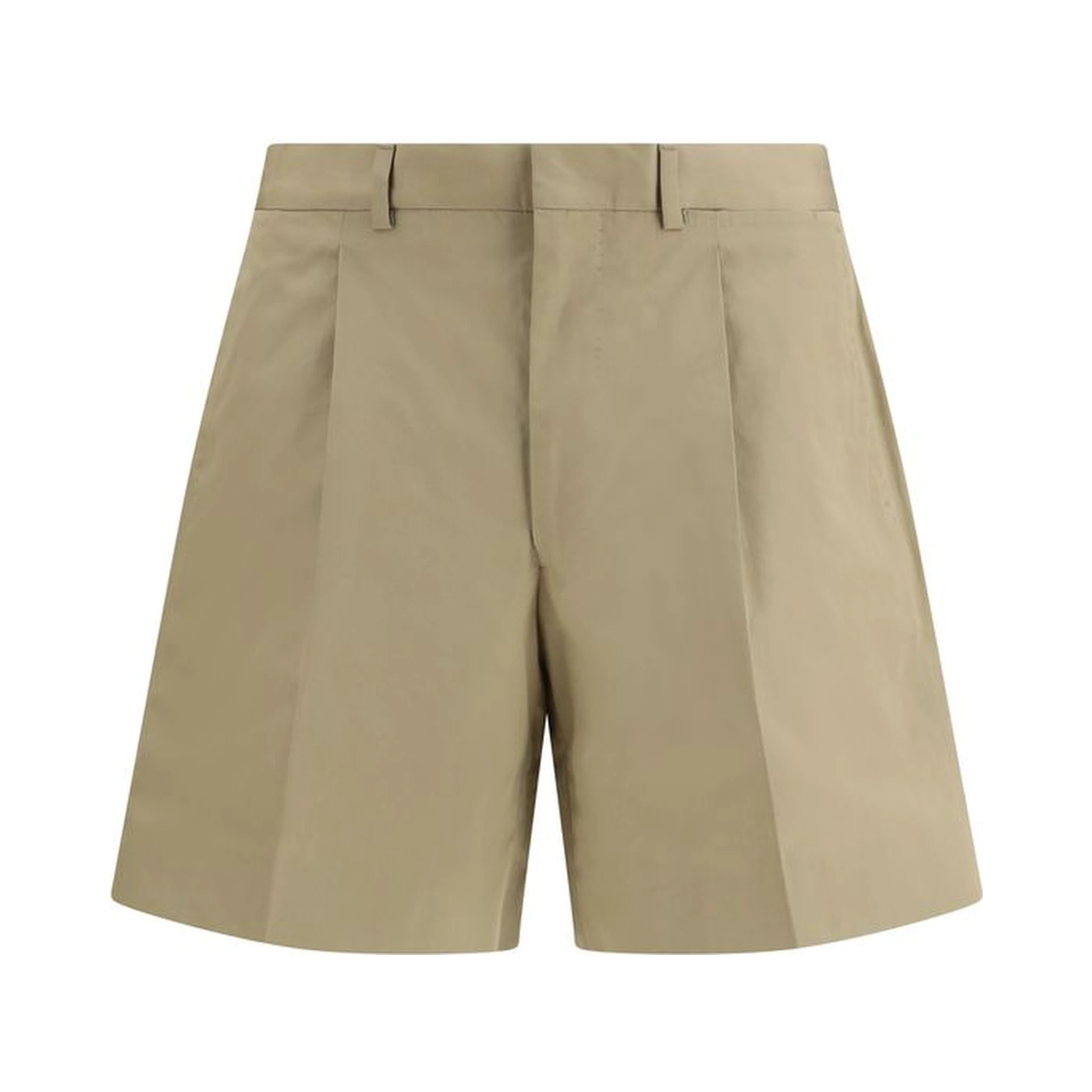 Beige Cotton Shorts