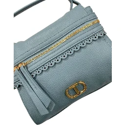 Blue PU Women Handbag