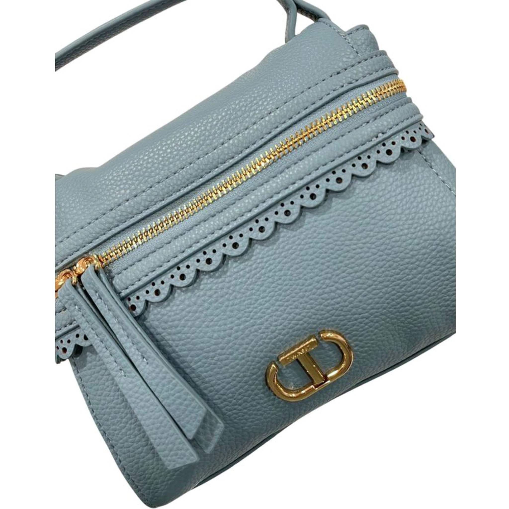 Blue PU Women Handbag