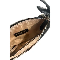 Black Polyurethane Women Shoulder Bag