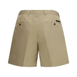 Beige Cotton Shorts