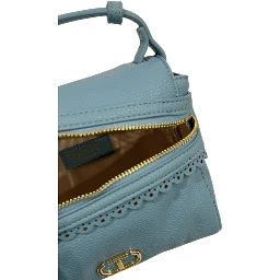Blue PU Women Handbag
