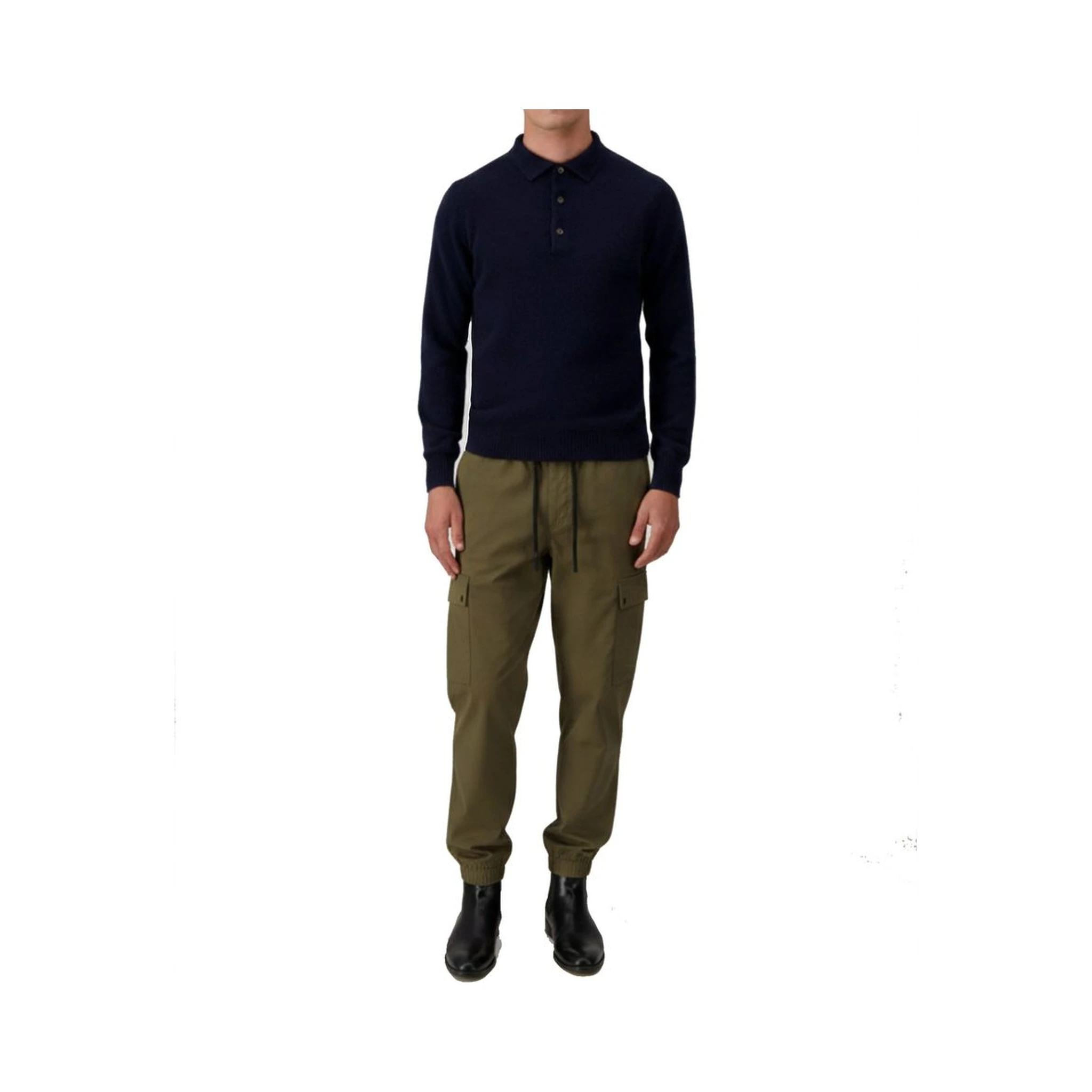 Bicolor Polyester Cargo Pants