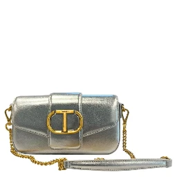 Silver PU Women Shoulder Bag