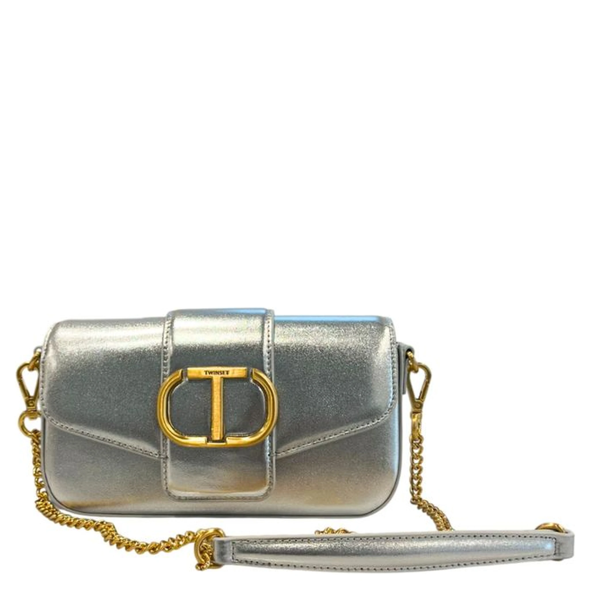 Silver PU Women Shoulder Bag