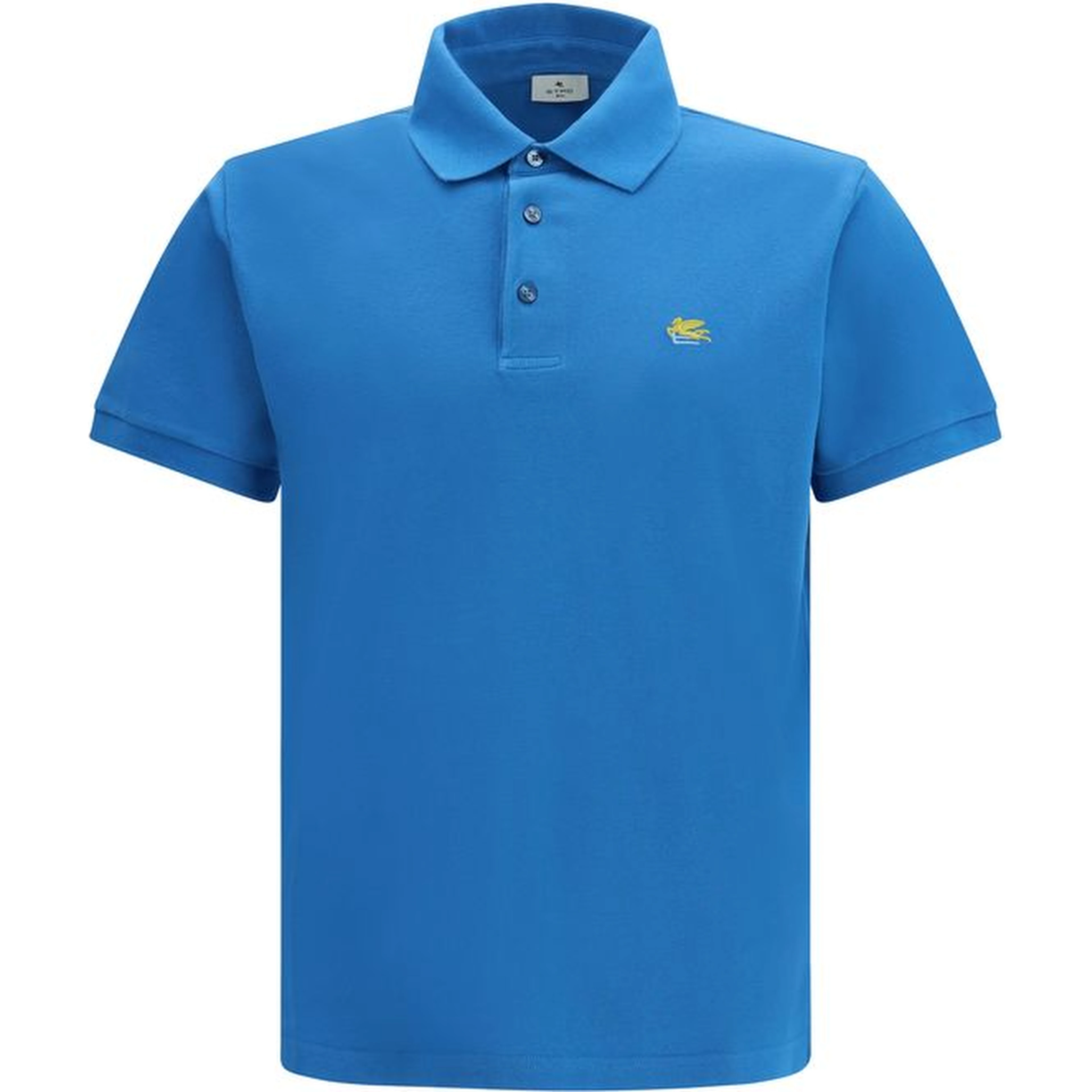 Blue Cotton Polo Shirt