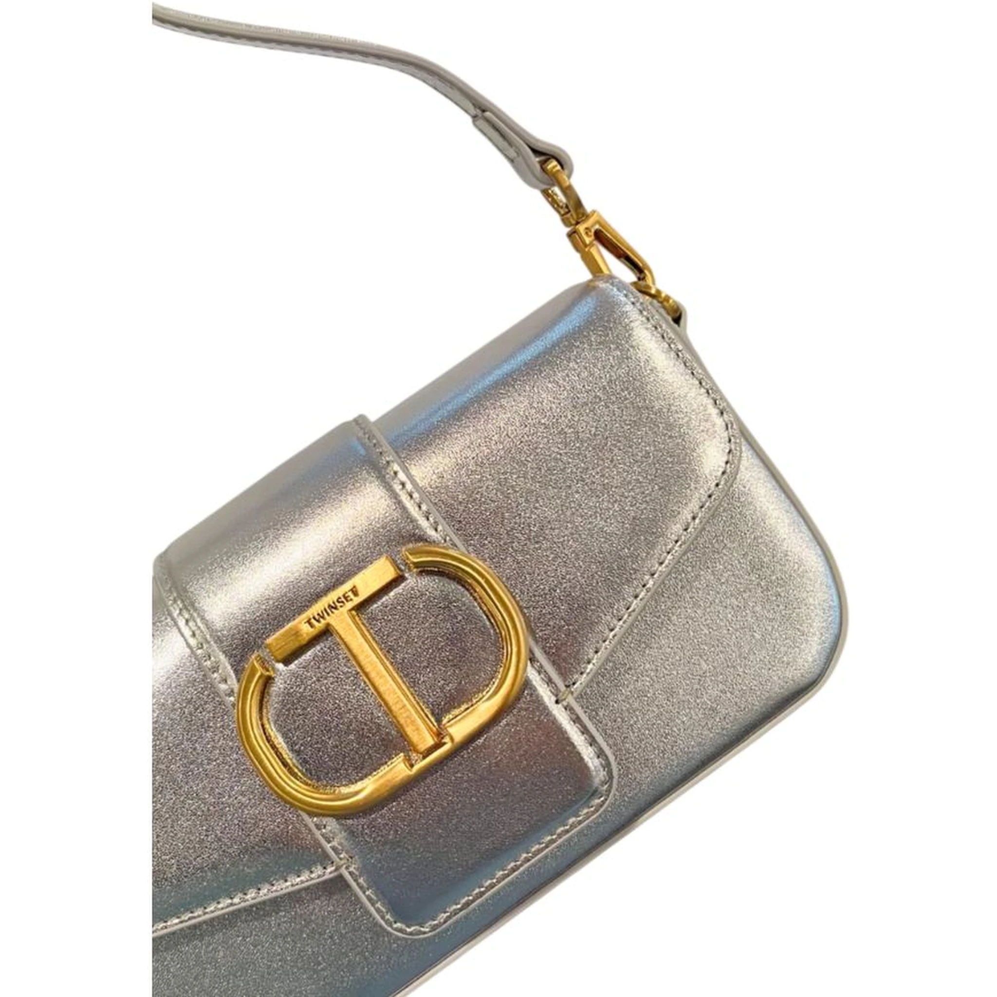 Silver PU Women Shoulder Bag