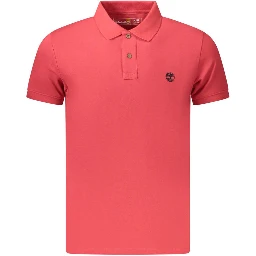 Red Cotton Men Polo Shirt