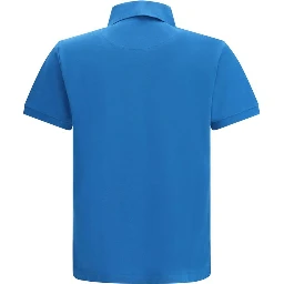 Blue Cotton Polo Shirt