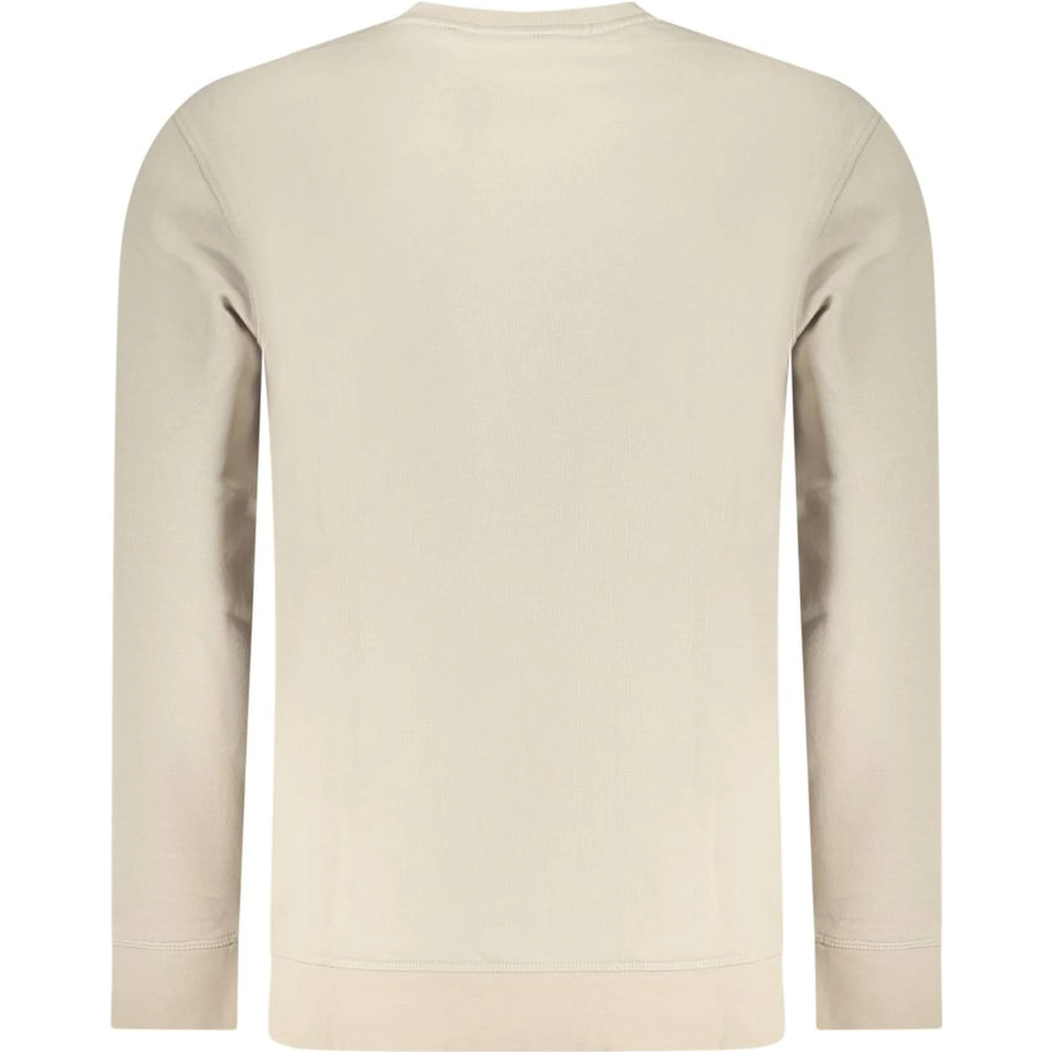 Beige Cotton Men Sweatshirt