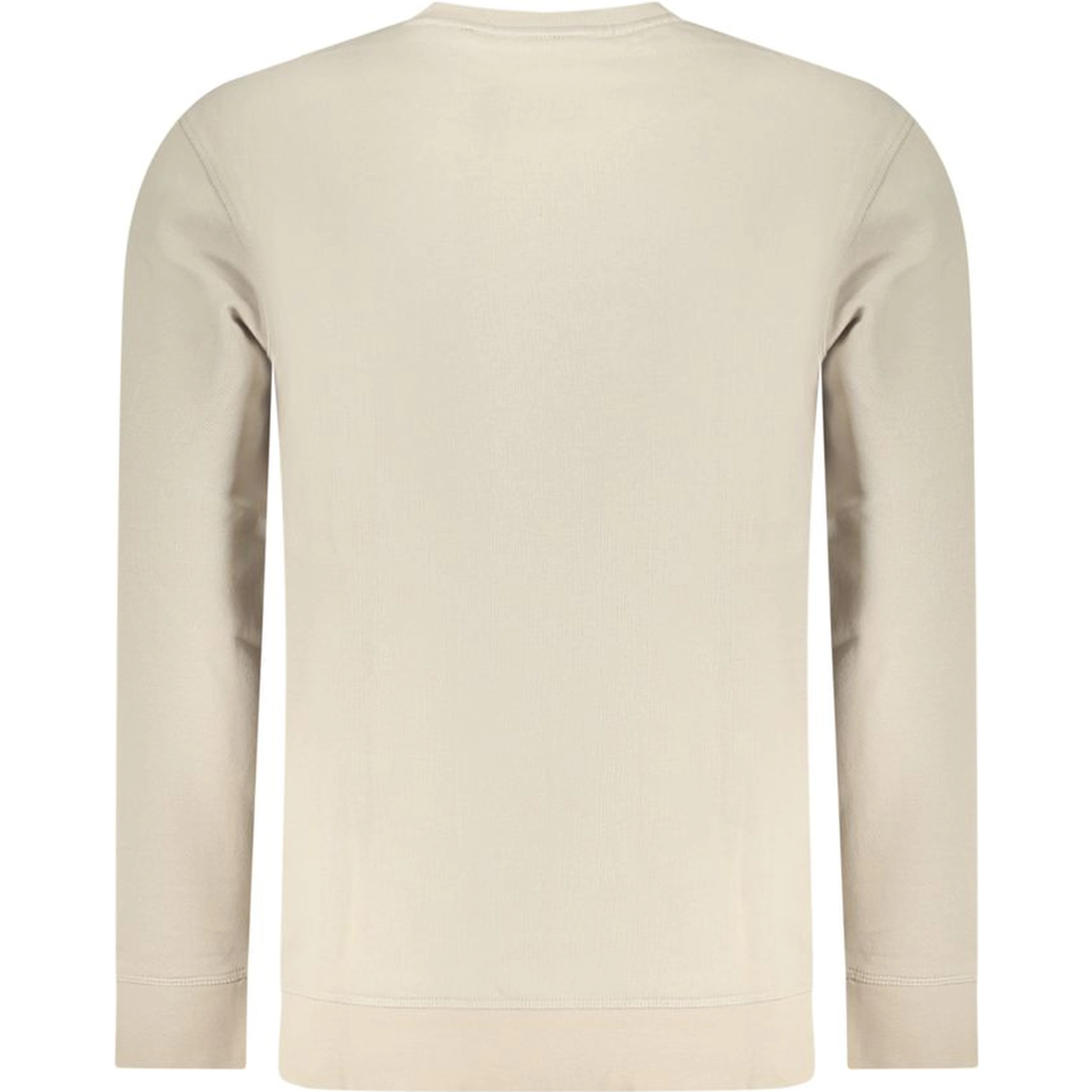 Beige Cotton Men Sweatshirt