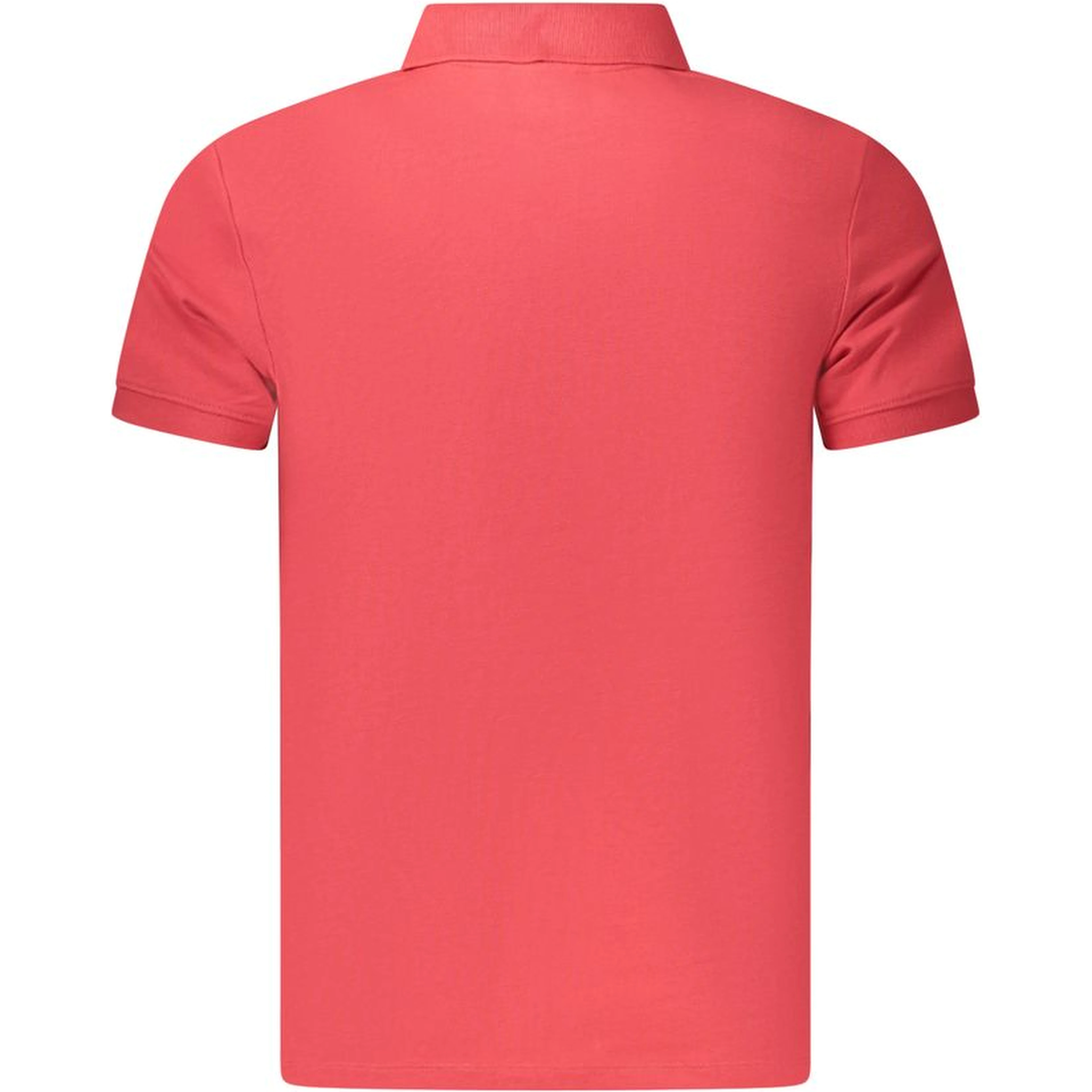 Red Cotton Men Polo Shirt