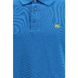 Blue Cotton Polo Shirt