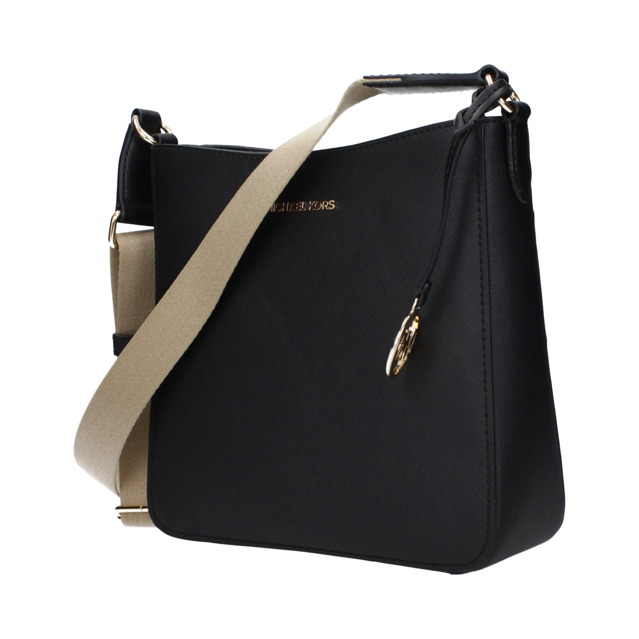 حقيبة كروسبودي من الجلد الأسود