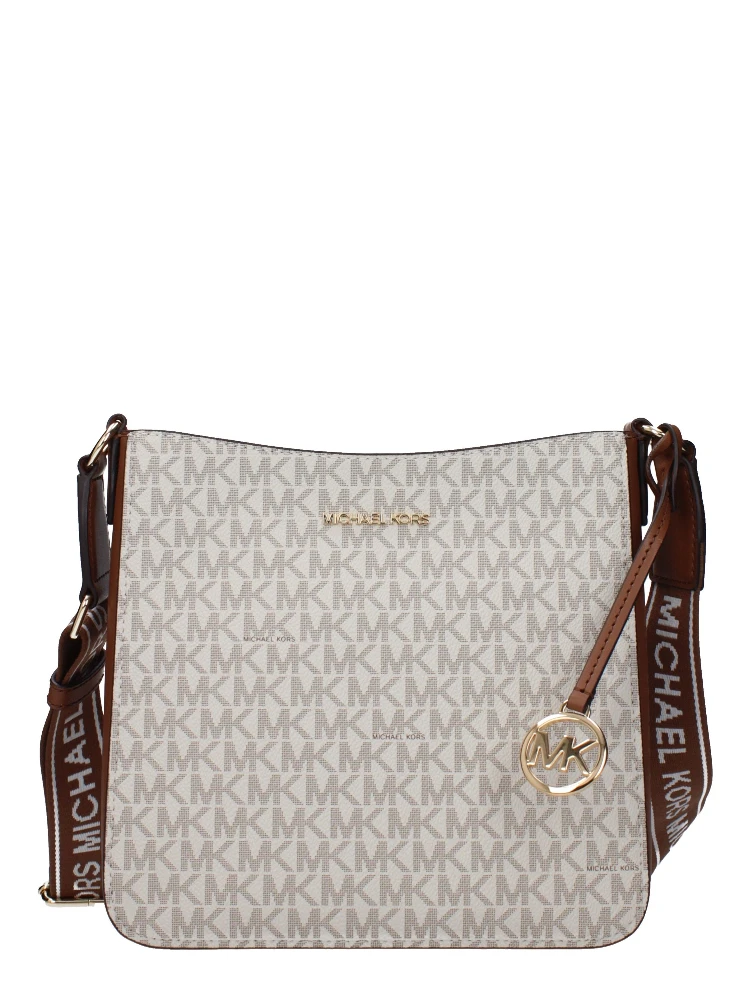 حقيبة كروسبودي من القماش البيج